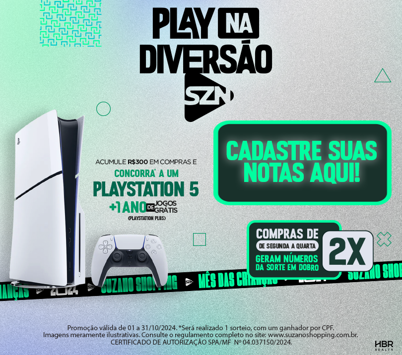 Play na Diversão SZN – Dia das Crianças 2024